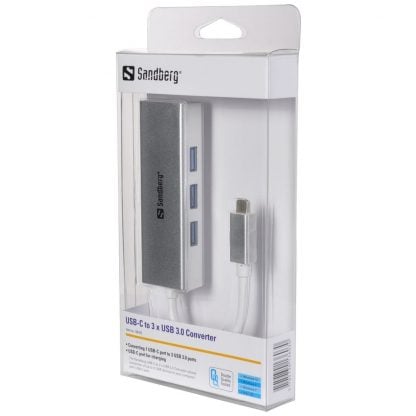 Sandberg USB-C to 3 x USB 3.0 Converter (136-03) - 2