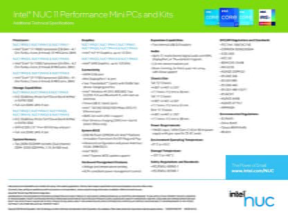 Intel NUC 11 Performance - Product Brief- 6