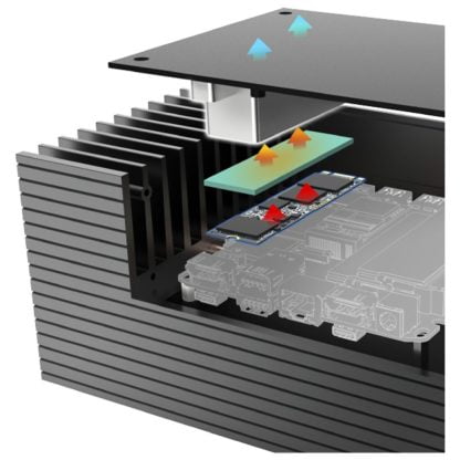 Akasa Turing AC Pro (TDP 40W) passiivinen NUC kotelo (A-NUC95-M1B) - 4